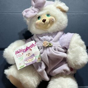 Berrybeth Plush Bear in Lavender Outfit